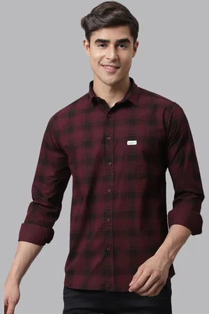 Majestic Smart Slim Fit Tartan Checks Pure Cotton Casual Shirt
