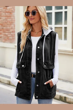 Stylecast Black Hooded Denim Jacket