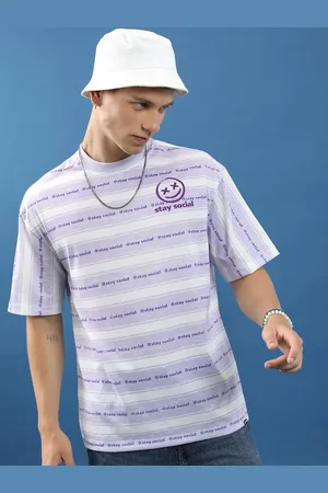 Highlander Unisex Striped Printed Oversized T-shirt