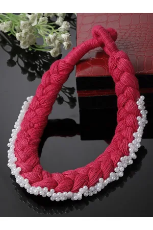 DUGRISTYLE Gold-Plated Artificial Beads Chokar Necklace