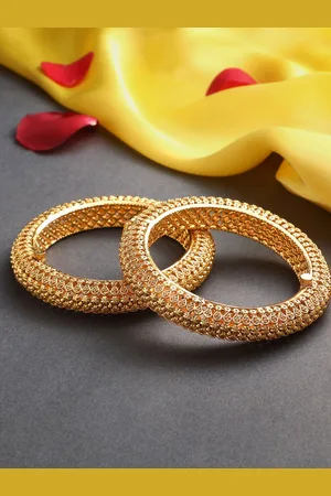 AccessHer Set Of 2 Gold-Plated Bangles
