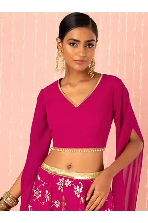 INDYA X NIKHIL THAMPI V-Neck Exaggerated Sleeve Top