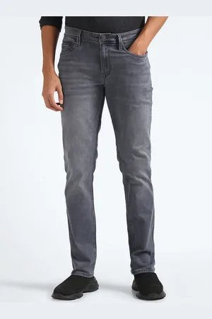 Flying Machine Men Straight Fit Light Fade Clean Look Stretchable Jeans