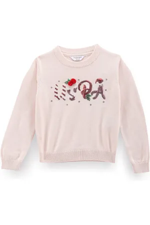 Ralph Lauren Girls Sequinned Embellished Pullover