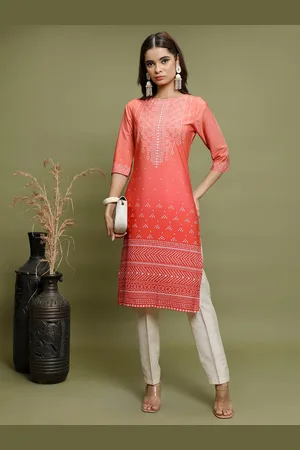 Ketch Ethnic Motifs Printed Straight Kurta