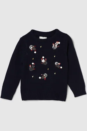 Max Collection Girls Embellished Detail Acrylic Pullover