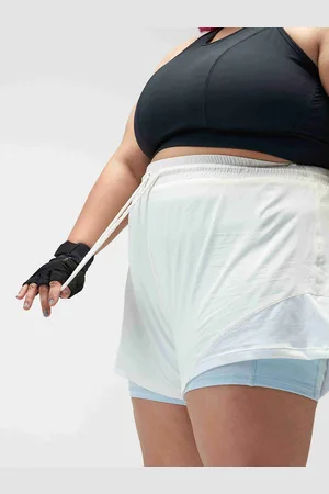Spirit Animal Women Plus Size Mid Rise Sports Shorts