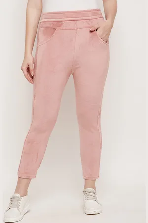 Camey Women Relaxed Slim Fit Mid-Rise Non Iron Corduroy Cropped Trousers