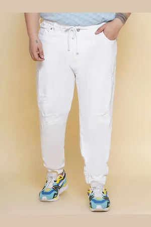 John Pride Men Mid-Rise Light Fade Cotton Stretchable Jogger Jeans