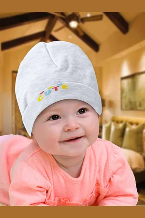 Babywish Infants Typography Printed Cotton Beanie