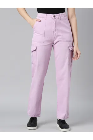 ZHEIA Women Relaxed Fit High Rise Cotton Jeans