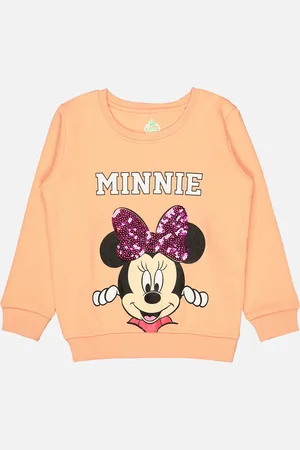 BodyCare Infants Girls Minnie Mouse Printed Fleece Pullover Sweatshirt