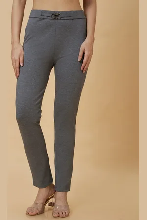 Globus Women Charcoal Regular Fit Treggings