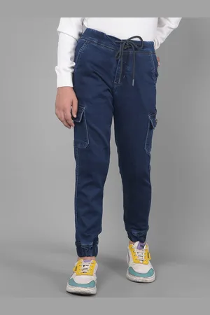 Crimsoune Club Boys Slim-Fit Clean Look Denim Cargo Joggers