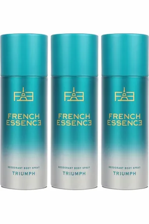 FRENCH ESSENCE Set Of 3 Long Lasting Triumph Deodorants Body Spray - 150ml Each