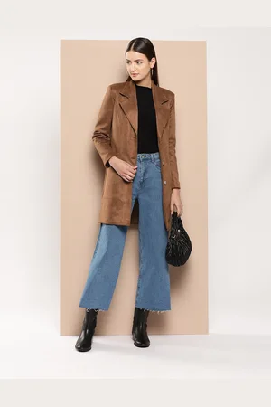 Chemistry Solid Suede Finish Longline Overcoat