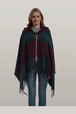 JC Collection Checked Hooded Scarf