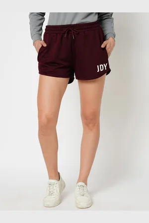 ONLY Women Typography Printed High-Rise Sports Shorts