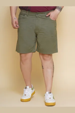 John Pride Men Plus Size Mid-Rie Denim Shorts