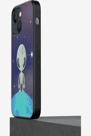 macmerise Unisex Alien Printed iPhone 13 Mini Phone Bumper Case Cover
