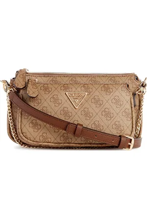 Guess Brand Logo Printed Structured Sling Bag