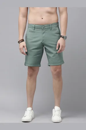 Roadster The Life Co. Men Solid Mid-Rise Chino Shorts