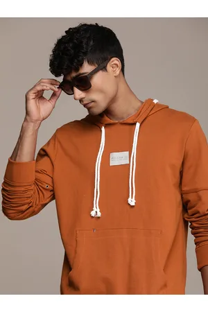 FORCE IX Men Pure Cotton Hooded Sweatshirt