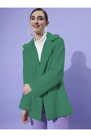 ATHENA Notched Lapel Textured Woollen Overcoat