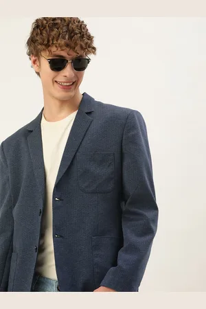 Mast & Harbour Men Self Design Slim Fit Single-Breasted Casual Blazer