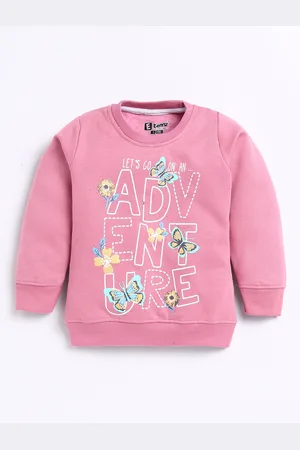 Eteenz Girls Typography & Conversational Printed Round-Neck Premium Cotton Sweatshirt