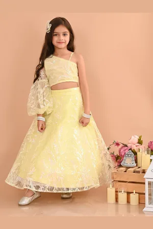 LilPicks Girls Embellished Sequinned Ready to Wear Lehenga Set
