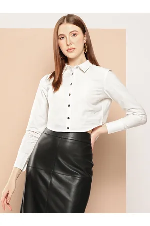 Chemistry Pure Cotton Cropped Shirt