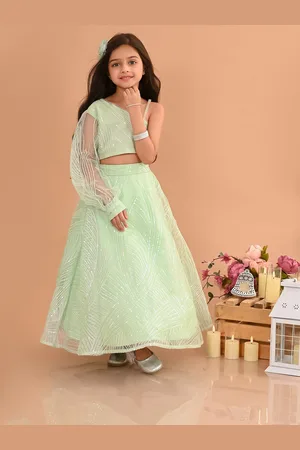 LilPicks Girls Embellished Sequinned Ready to Wear Lehenga Choli Set