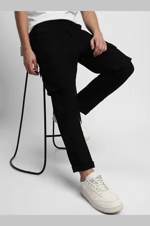 Dennis Lingo Men Cotton No Fade Clean Look Straight Fit Cargo Jeans