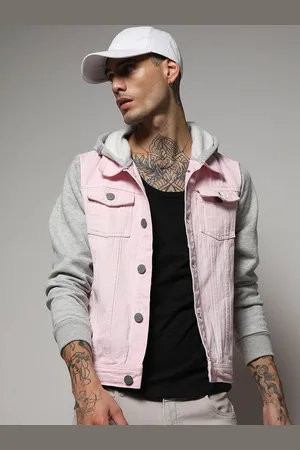 Campus Pink Long Sleeves Windcheater Hooded Denim Jacket