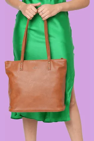 LAVIE Pavo Brown Structured Tote Bag