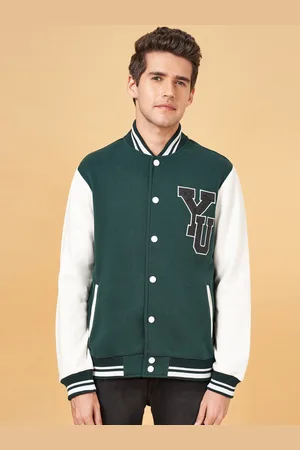 Pantaloons Mandarin Collar Cotton Bomber Jacket