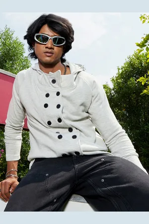Campus Hooded Windcheater Double-Breasted Cotton Tailored Jacket