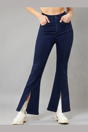 BAESD Women Bootcut High rise Clean look Stretchable Denim Jeans