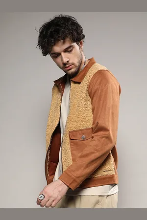 Campus Colourblocked Windcheater Faux Fur Trim Outdoor Tailored Jacket