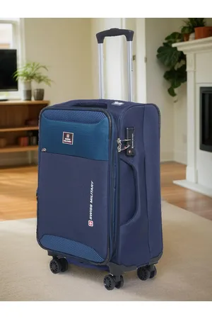 Swiss Military Platinum Textured Soft -Sided 360-Degree Rotation Trolley Suitcase- 78 L