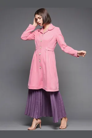 DressBerry Pink Longline Tailored Jacket