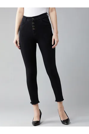BAESD Women Skinny Fit High Rise Clean Look Jeans