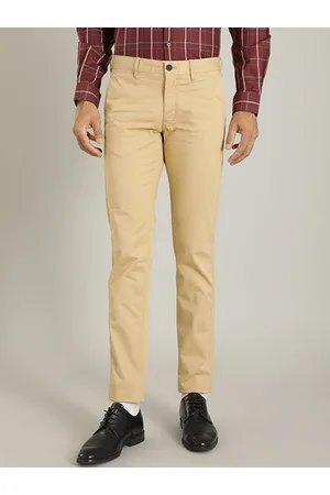 Buy Indian Terrain Navy Brooklyn Fit Trousers - Trousers for Men 1096960 |  Myntra