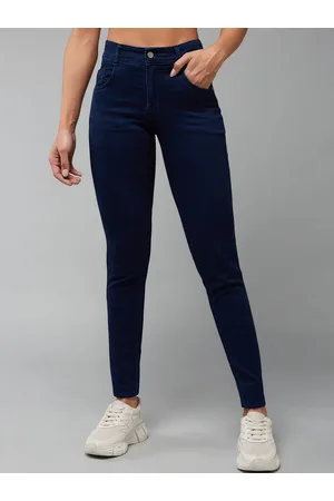 BAESD Women Skinny Fit Mid Rise Clean Look Jeans