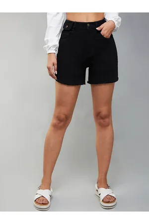 DOLCE CRUDO Women High-Rise Denim Shorts