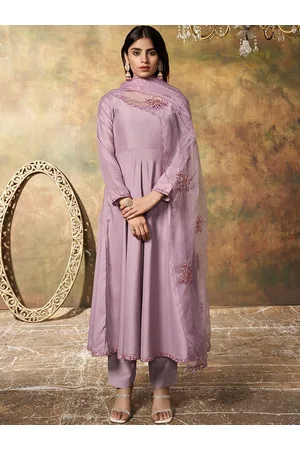 Inddus Anarkali Kurta & Trousers With Dupatta