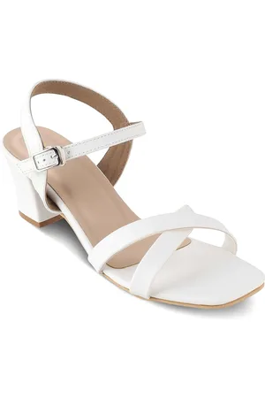 Tresmode Cross Strap Open Toe Block Heels