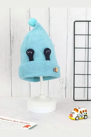 Yellow bee Boys Self Design Woollen Beanie