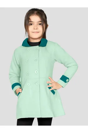 naughty ninos Girls Double Breasted Fleece Peacoat